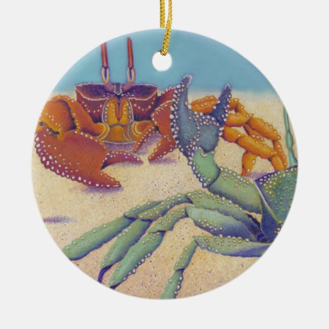 Crabs Ceramic Ornament (Front)