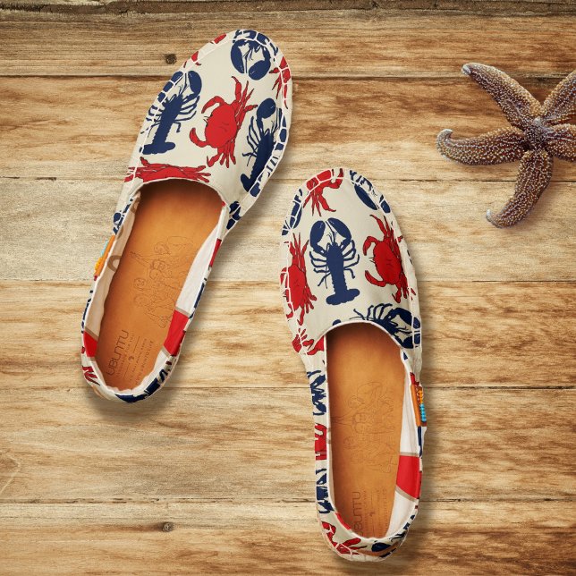 Crabs n Lobsters Pattern Design Espadrilles (Creator Uploaded)