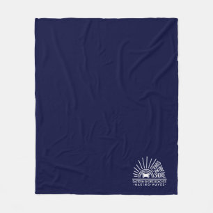 Crabs on the Shore Corner Logo Fleece Blanket