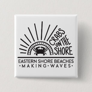 Crabs on the Shore - Square Button