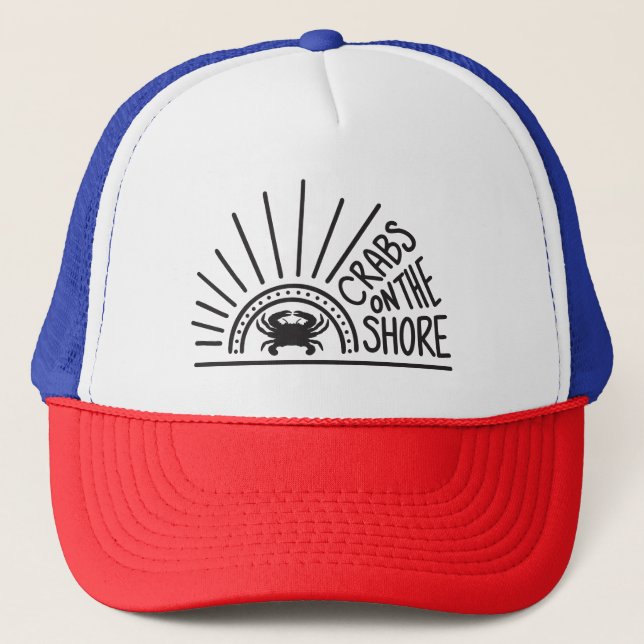Crabs on the Shore Trucker Hat (Front)
