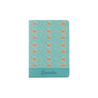 Crabs Ornamental Symphony Personalized Passport Holder