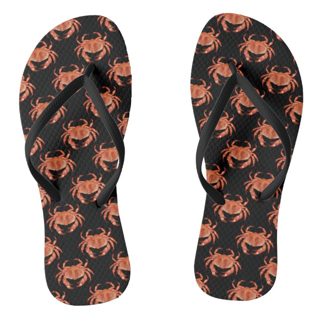 Crabs pattern flip flops (Footbed)