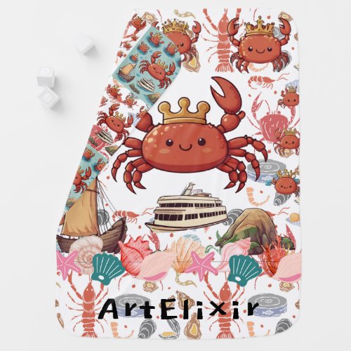 Crabs Print Baby Blanket