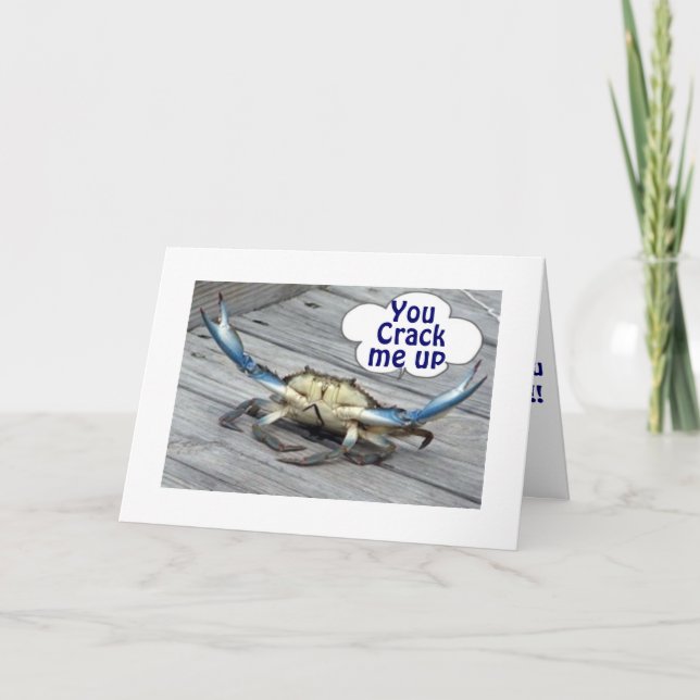 CRABS SAYS YOU CRACK ME UP 50th BIRTHDAY HUMOR Card (Front)