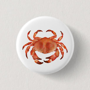 Crabs Seaside Coastal Nautical Button