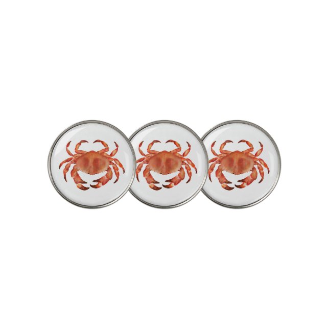Crabs Seaside Coastal Nautical Golf Ball Marker (3 Up)