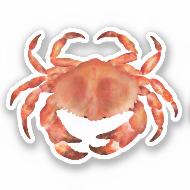 Crabs Seaside Nautifcal Coastal Sticker (Front)