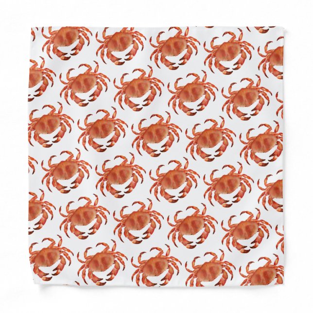 Crabs Seaside Pattern Bandana (Front)