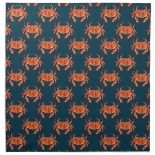 Crabs Seaside Pattern Cloth Napkin