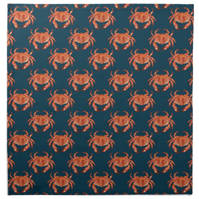 Crabs Seaside Pattern Cloth Napkin (Front)