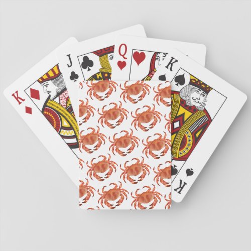 Crabs Seaside Pattern Poker Cards