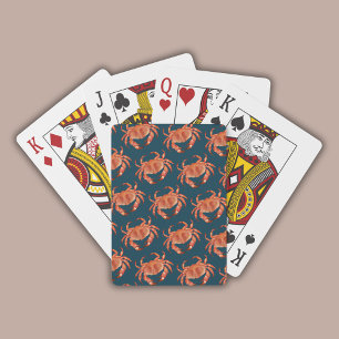 Crabs Seaside Pattern Poker Cards