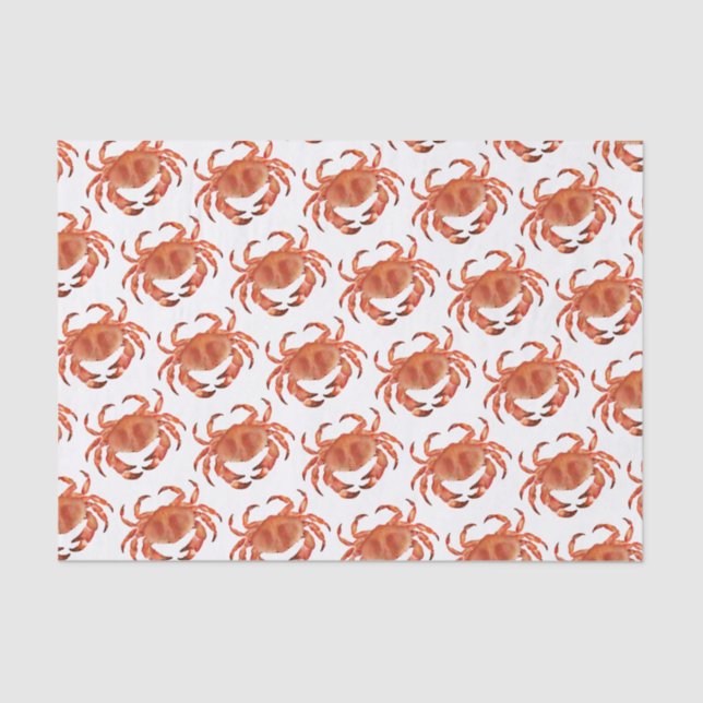Crabs Seaside Pattern Tissue Paper (Front)