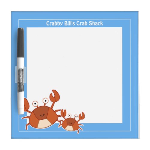 Crabs Small Dry Erase Board 8x8