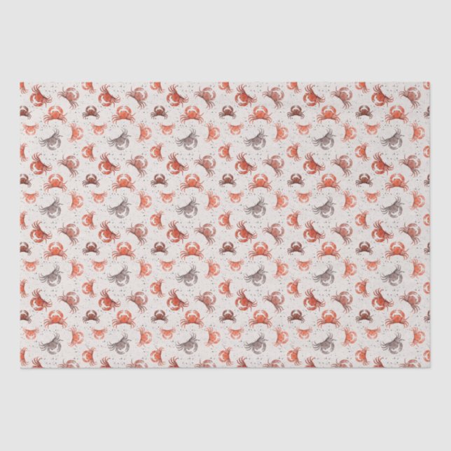 Crabs – Watercolor Pattern Tissue Paper (Front)