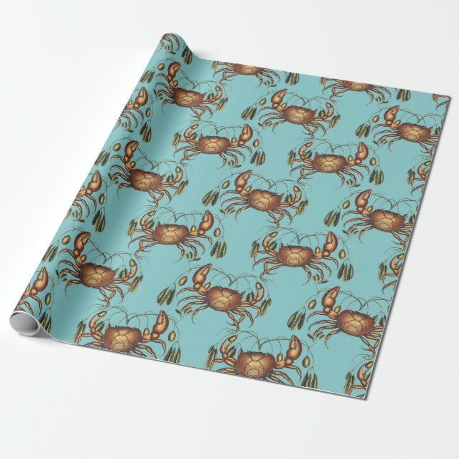Crabs Wrapping Paper (Unrolled)