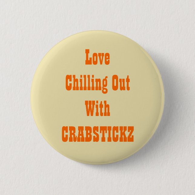 Crabstickz Fan Page Pinback Button (Front)