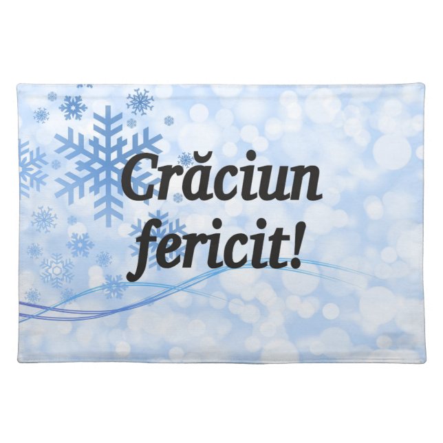 Crăciun fericit! Merry Christmas in Romanian bf Placemat (Front)