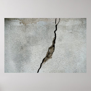 Crack wall concrete texture stone poster