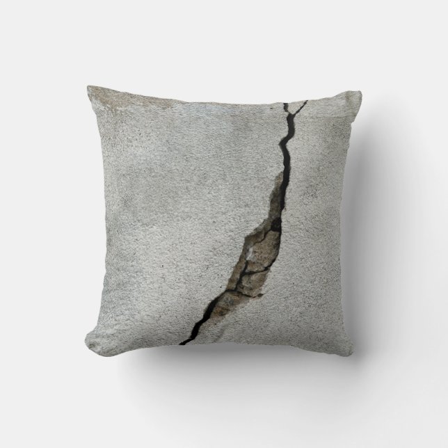 Crack wall concrete texture stone throw pillow (Front)