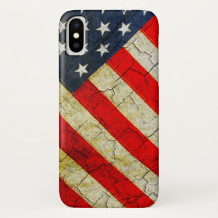 Cracked American flag iPhone X Case
