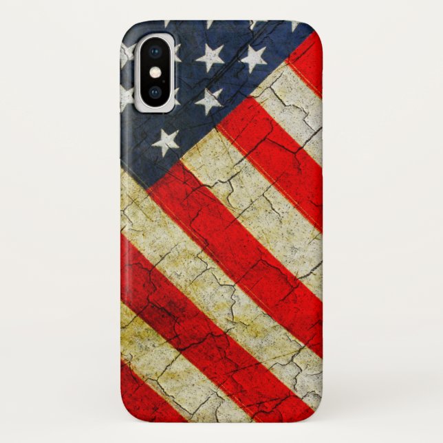 Cracked American flag Case-Mate iPhone Case (Back)
