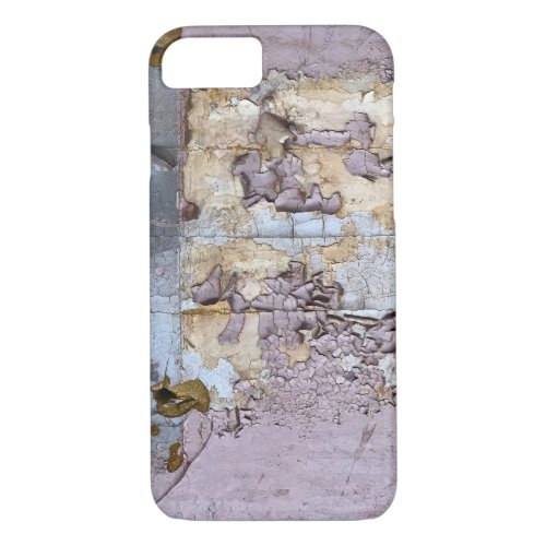 Cracked and peeling lilac paint texture iPhone 87 case