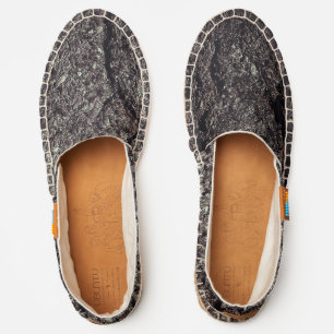 Cracked asphalt road espadrilles