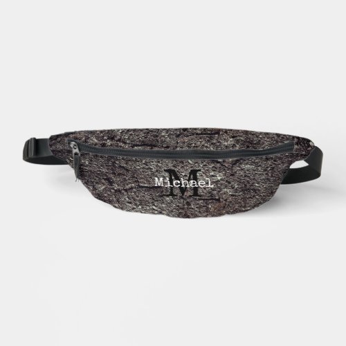 Cracked asphalt road gray lines Monogram Fanny Pack