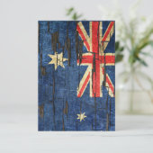 Cracked Australian Flag Peeling Paint Effect (Standing Front)