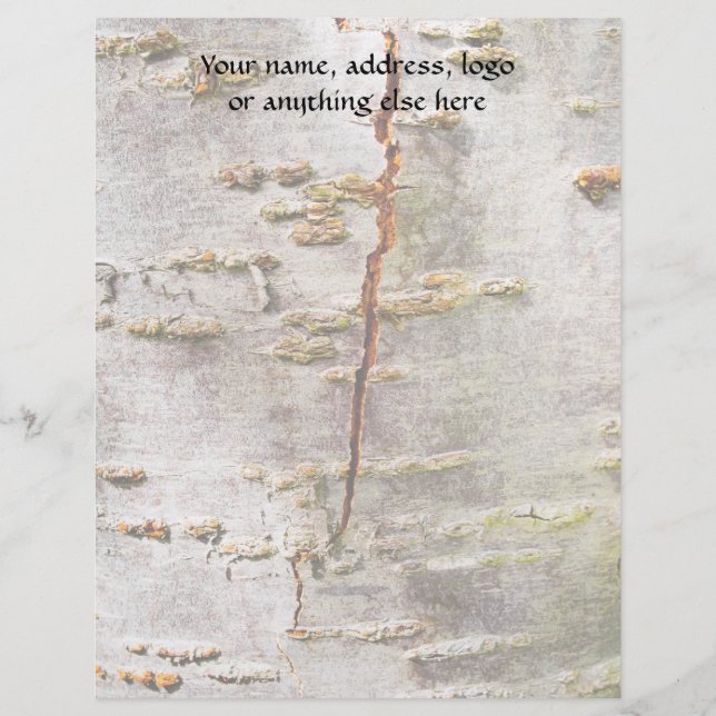 Cracked Birch Bark Letterhead (Front)