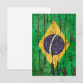 Cracked Brazilian Flag Peeling Paint Effect (Front/Back)