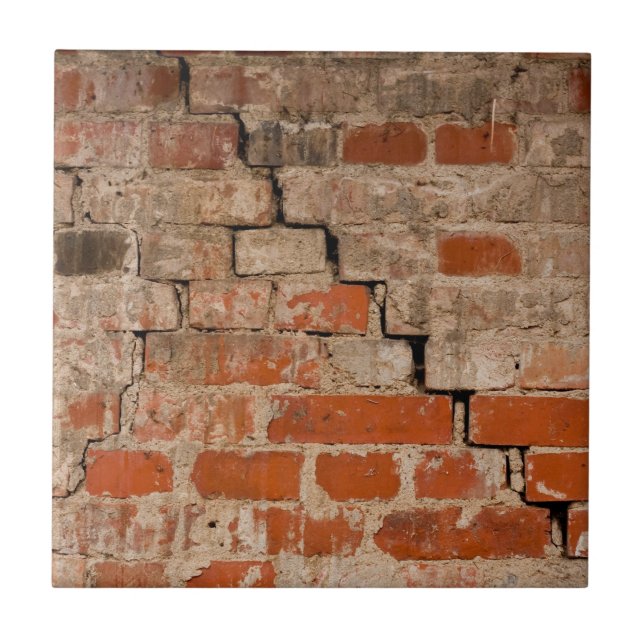 Cracked brick wall ceramic tile (Front)