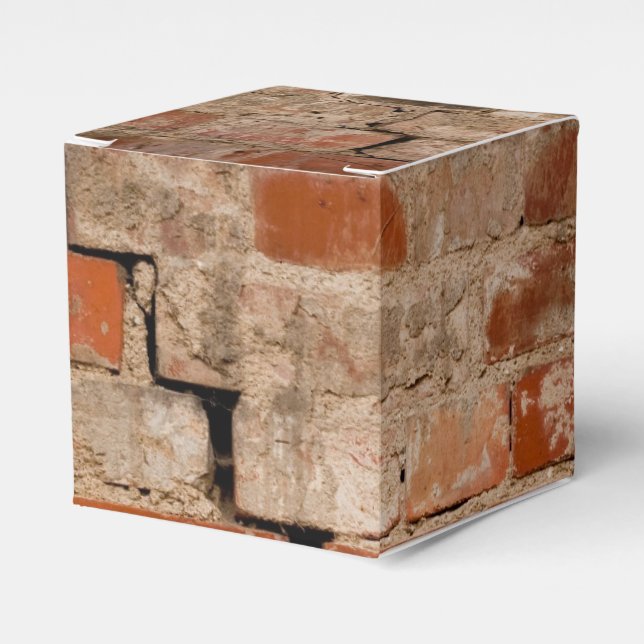 Cracked brick wall favor boxes (Front Side)