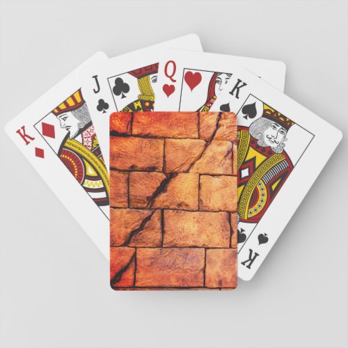 Cracked Brick Wall Poker Cards