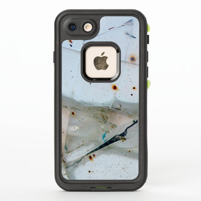 Cracked Broken and Rusty Thick Glass LifeProof iPhone Case (Back)