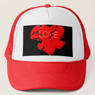Broken Heart Cross Hat