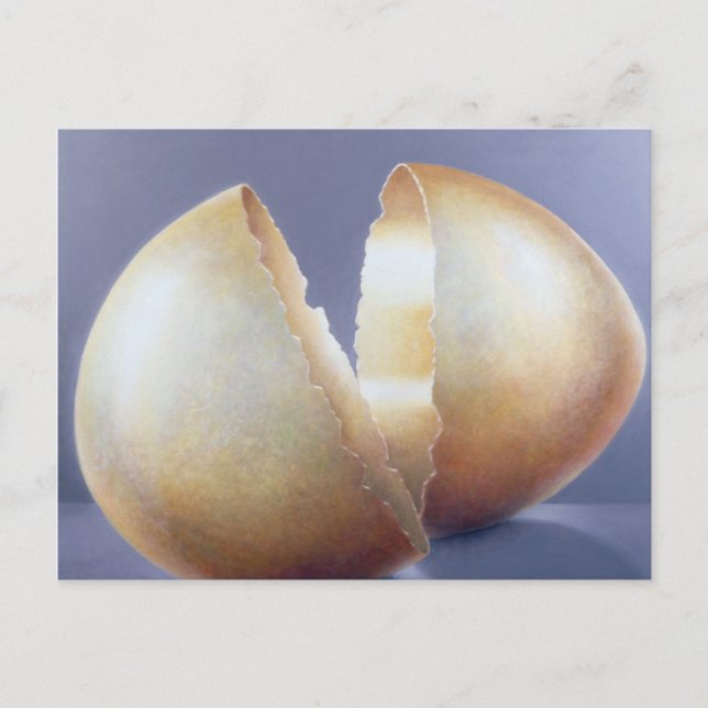 Cracked Bronze Age Egg Postcard (Front)