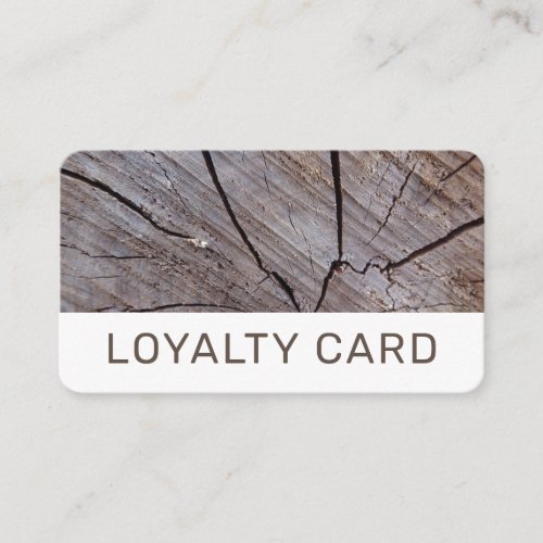 Cracked Brown Wood Loyalty Card