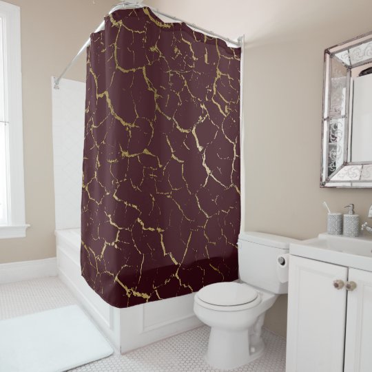 maroon shower curtain