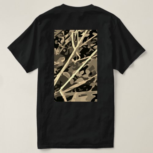 Cracked Camouflage Abstract Art T_Shirt