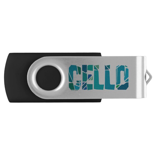 Cracked Cello Flash Drive (Front)