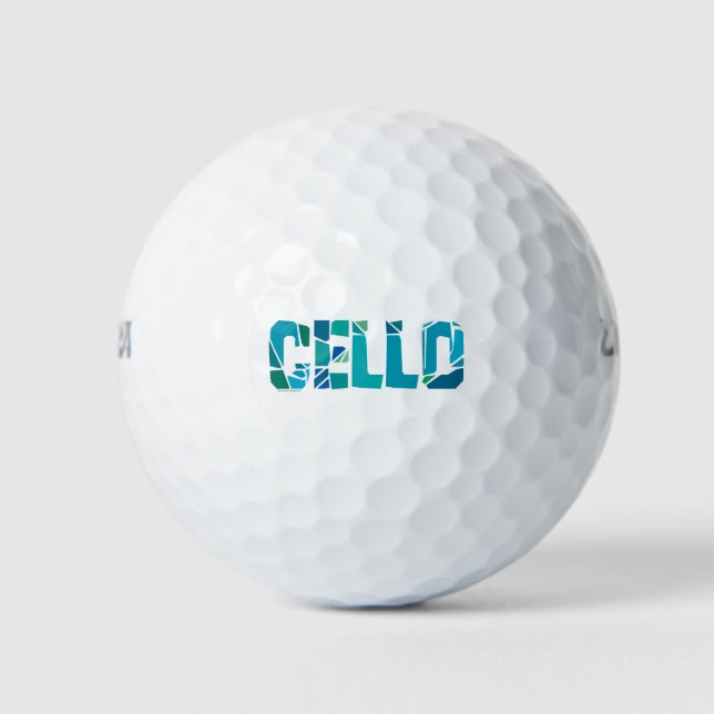 Cracked Cello Golf Balls (Front)