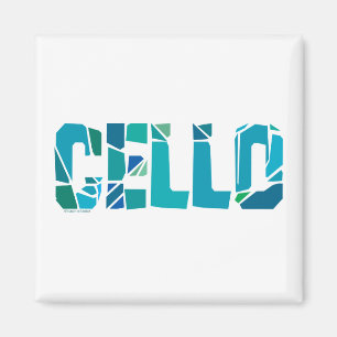 Cracked Cello Magnet