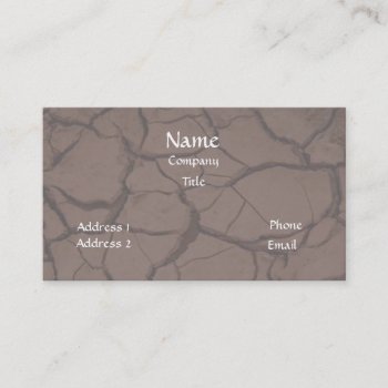 Cracked Clay/dirt Business Card by aleonard4 at Zazzle
