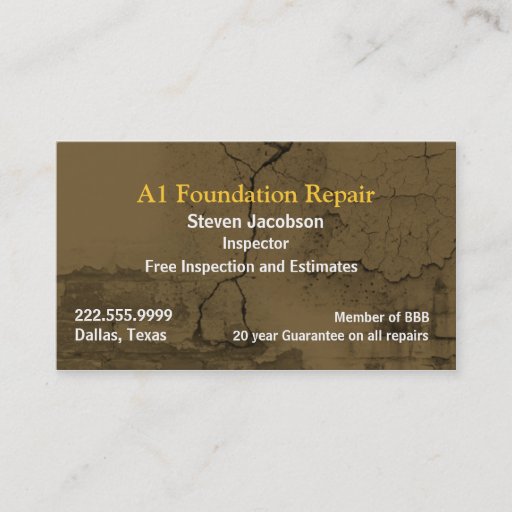 Customizable Cracked Concret and Plaster Business Card