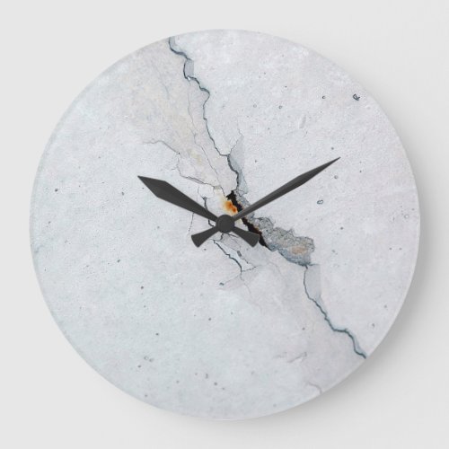 Cracked concrete large clock