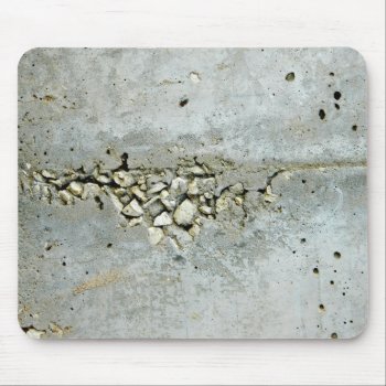 Cracked Concrete Wall With Small Stones Mouse Pad by YANKAdesigns at Zazzle
