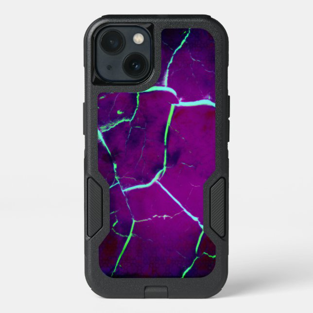 Cracked -Deep Purple Otterbox iPhone Case (Back)